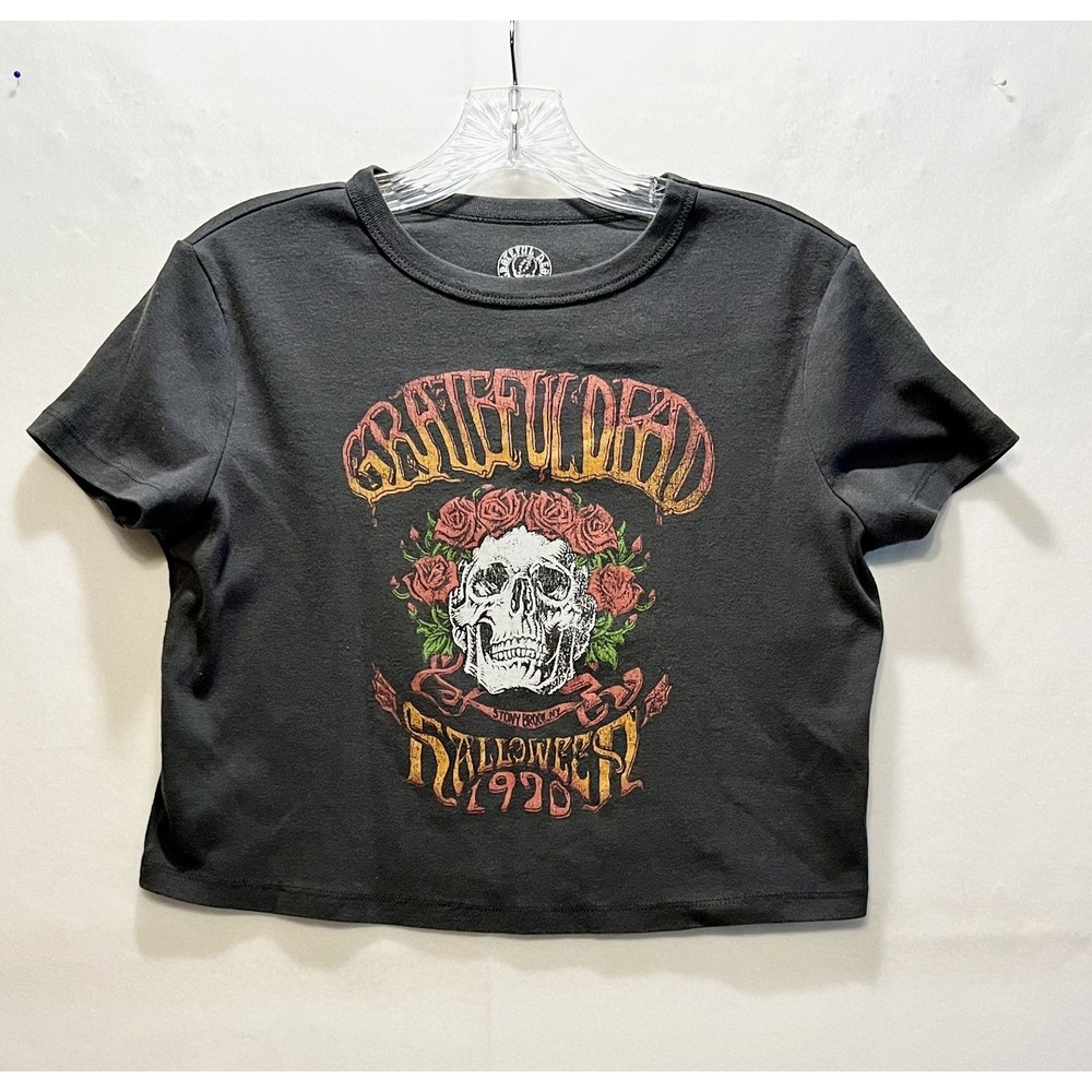 Grateful Dead Halloween 1970 Crop Graphic T Shirt Size M Black Rock Band